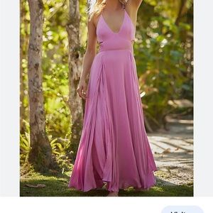 Free People Lille Maxi Dress (boho summer dress in a pinkish/purple colour.)